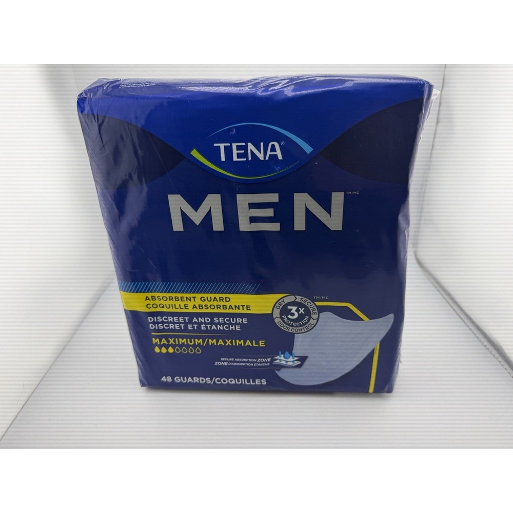 Tena Incontinence Guards for Men, Maximum Absorbency, 48 ct
